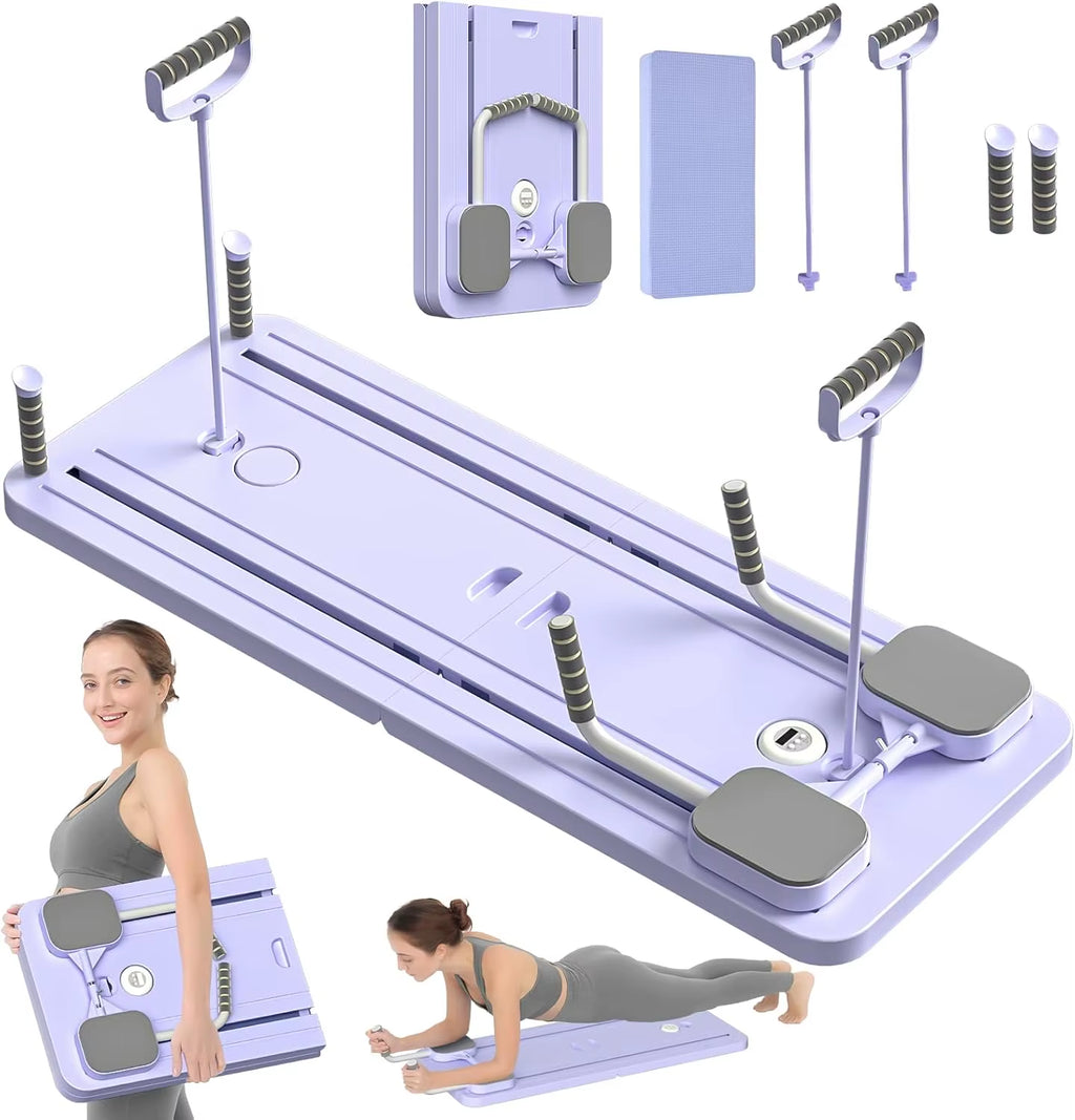 2025 5In1 Multi-Purpose Foldable Pilates Reformer Pilates Board AB Roller Wheel for Home Pilates Sliding Board
