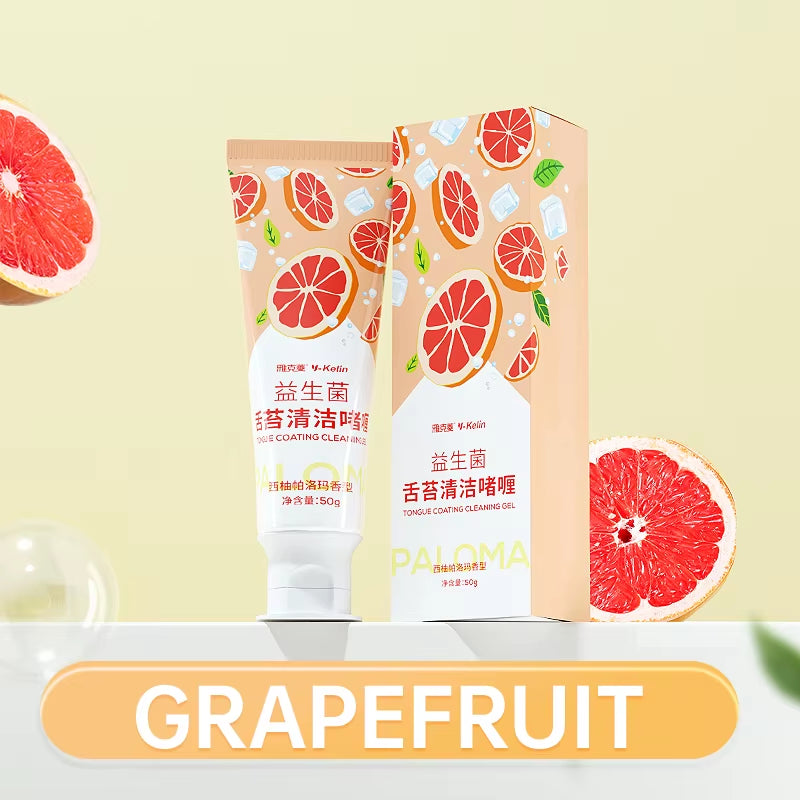 Natural Tongue Cleaner Gel - Remove Bad Breath, Whitening Tongue Scraper Gel for Adults, Fresh Mint Flavor