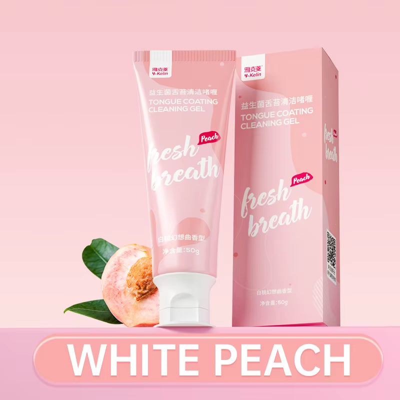 Natural Tongue Cleaner Gel - Remove Bad Breath, Whitening Tongue Scraper Gel for Adults, Fresh Mint Flavor