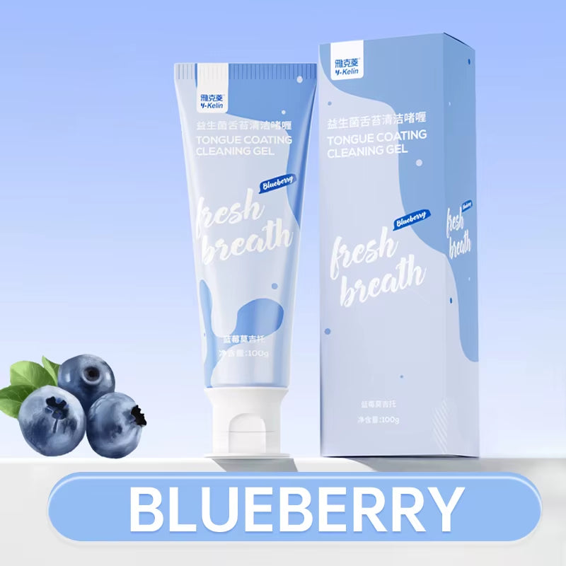 Natural Tongue Cleaner Gel - Remove Bad Breath, Whitening Tongue Scraper Gel for Adults, Fresh Mint Flavor